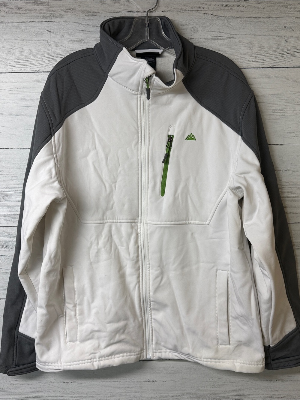 Men's White & Gray SNOZU Performance Softshell Jacket